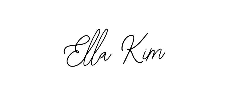 You should practise on your own different ways (Bearetta-2O07w) to write your name (Ella Kim) in signature. don't let someone else do it for you. Ella Kim signature style 12 images and pictures png