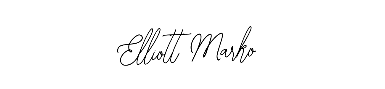 Also You can easily find your signature by using the search form. We will create Elliott Marko name handwritten signature images for you free of cost using Bearetta-2O07w sign style. Elliott Marko signature style 12 images and pictures png