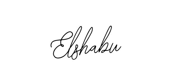 How to make Elshabu name signature. Use Bearetta-2O07w style for creating short signs online. This is the latest handwritten sign. Elshabu signature style 12 images and pictures png