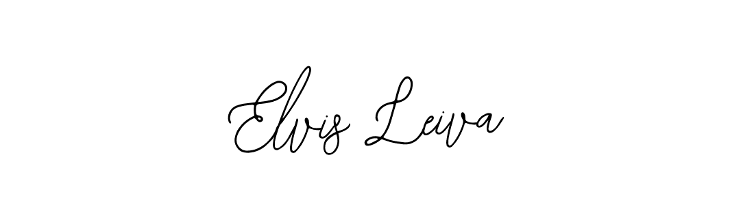 How to make Elvis Leiva name signature. Use Bearetta-2O07w style for creating short signs online. This is the latest handwritten sign. Elvis Leiva signature style 12 images and pictures png