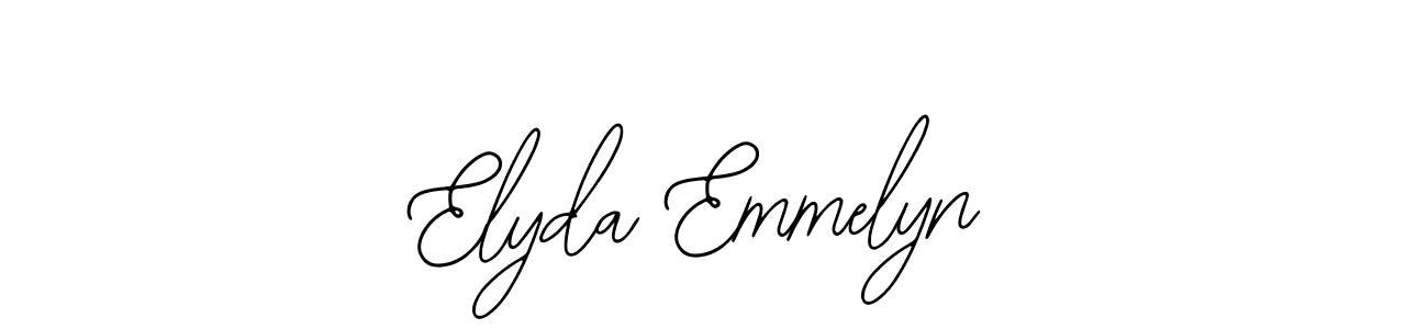 How to make Elyda Emmelyn name signature. Use Bearetta-2O07w style for creating short signs online. This is the latest handwritten sign. Elyda Emmelyn signature style 12 images and pictures png