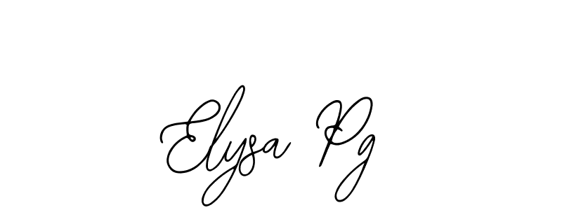 Elysa Pg stylish signature style. Best Handwritten Sign (Bearetta-2O07w) for my name. Handwritten Signature Collection Ideas for my name Elysa Pg. Elysa Pg signature style 12 images and pictures png