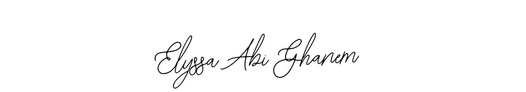 Bearetta-2O07w is a professional signature style that is perfect for those who want to add a touch of class to their signature. It is also a great choice for those who want to make their signature more unique. Get Elyssa Abi Ghanem name to fancy signature for free. Elyssa Abi Ghanem signature style 12 images and pictures png