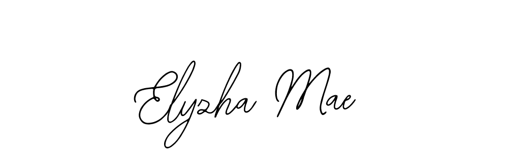 Use a signature maker to create a handwritten signature online. With this signature software, you can design (Bearetta-2O07w) your own signature for name Elyzha Mae. Elyzha Mae signature style 12 images and pictures png