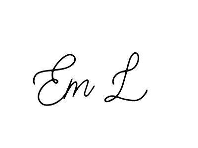 Create a beautiful signature design for name Em L. With this signature (Bearetta-2O07w) fonts, you can make a handwritten signature for free. Em L signature style 12 images and pictures png