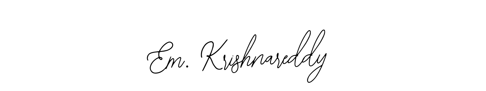 Make a beautiful signature design for name Em. Krishnareddy. With this signature (Bearetta-2O07w) style, you can create a handwritten signature for free. Em. Krishnareddy signature style 12 images and pictures png