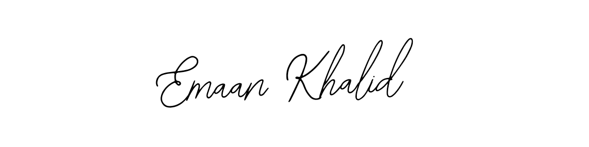Design your own signature with our free online signature maker. With this signature software, you can create a handwritten (Bearetta-2O07w) signature for name Emaan Khalid. Emaan Khalid signature style 12 images and pictures png