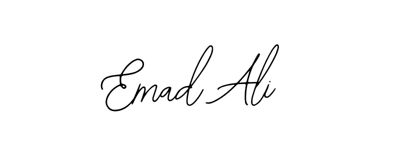 Also You can easily find your signature by using the search form. We will create Emad Ali name handwritten signature images for you free of cost using Bearetta-2O07w sign style. Emad Ali signature style 12 images and pictures png