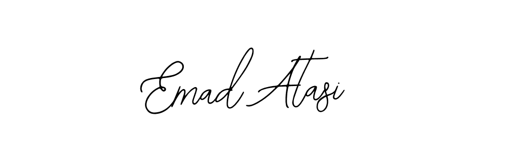 Bearetta-2O07w is a professional signature style that is perfect for those who want to add a touch of class to their signature. It is also a great choice for those who want to make their signature more unique. Get Emad Atasi name to fancy signature for free. Emad Atasi signature style 12 images and pictures png