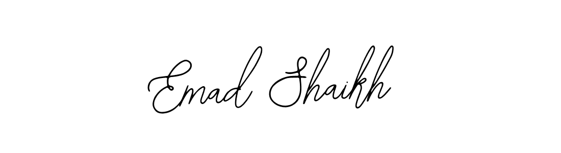 Similarly Bearetta-2O07w is the best handwritten signature design. Signature creator online .You can use it as an online autograph creator for name Emad Shaikh. Emad Shaikh signature style 12 images and pictures png