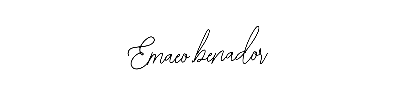 Make a beautiful signature design for name Emaeo.benador. With this signature (Bearetta-2O07w) style, you can create a handwritten signature for free. Emaeo.benador signature style 12 images and pictures png