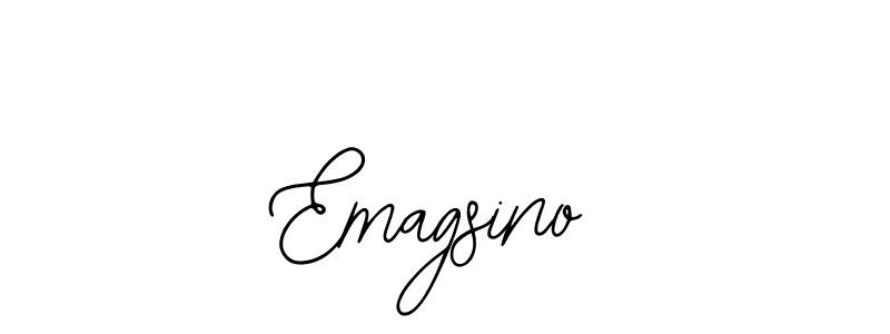 How to make Emagsino name signature. Use Bearetta-2O07w style for creating short signs online. This is the latest handwritten sign. Emagsino signature style 12 images and pictures png