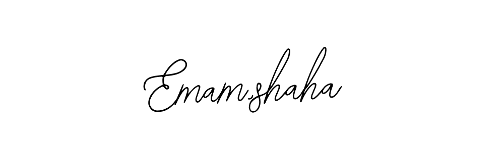 Use a signature maker to create a handwritten signature online. With this signature software, you can design (Bearetta-2O07w) your own signature for name Emam,shaha. Emam,shaha signature style 12 images and pictures png