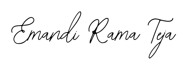 Generate high-definition signature styles for Emandi Rama Teja. The Bearetta-2O07w typeface ensures crisp legibility and sophisticated design. Emandi Rama Teja signature style 12 images and pictures png