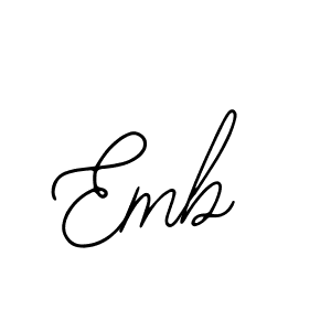 How to make Emb signature? Bearetta-2O07w is a professional autograph style. Create handwritten signature for Emb name. Emb signature style 12 images and pictures png