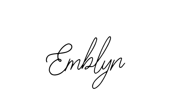 How to make Emblyn signature? Bearetta-2O07w is a professional autograph style. Create handwritten signature for Emblyn name. Emblyn signature style 12 images and pictures png