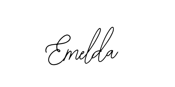 Design your own signature with our free online signature maker. With this signature software, you can create a handwritten (Bearetta-2O07w) signature for name Emelda. Emelda signature style 12 images and pictures png