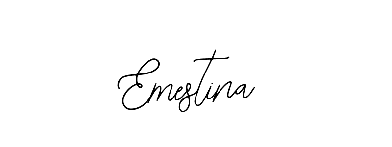 Use a signature maker to create a handwritten signature online. With this signature software, you can design (Bearetta-2O07w) your own signature for name Emestina. Emestina signature style 12 images and pictures png