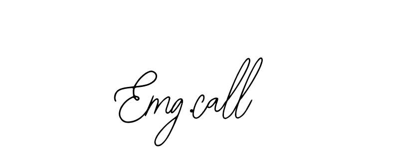 Design your own signature with our free online signature maker. With this signature software, you can create a handwritten (Bearetta-2O07w) signature for name Emg.call. Emg.call signature style 12 images and pictures png