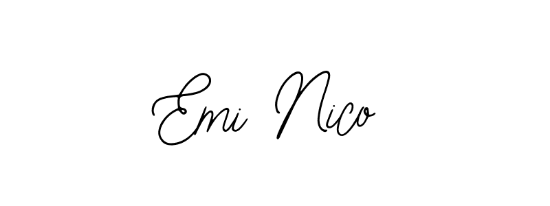 Similarly Bearetta-2O07w is the best handwritten signature design. Signature creator online .You can use it as an online autograph creator for name Emi Nico. Emi Nico signature style 12 images and pictures png