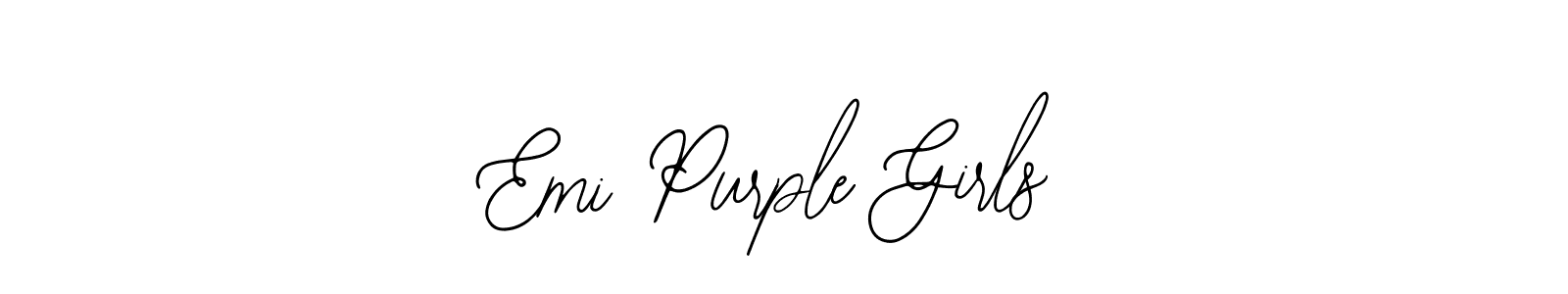 This is the best signature style for the Emi Purple Girls name. Also you like these signature font (Bearetta-2O07w). Mix name signature. Emi Purple Girls signature style 12 images and pictures png