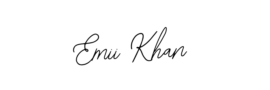 Design your own signature with our free online signature maker. With this signature software, you can create a handwritten (Bearetta-2O07w) signature for name Emii Khan. Emii Khan signature style 12 images and pictures png