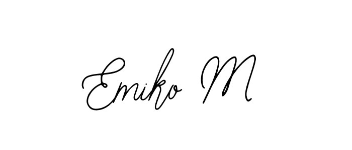 It looks lik you need a new signature style for name Emiko M. Design unique handwritten (Bearetta-2O07w) signature with our free signature maker in just a few clicks. Emiko M signature style 12 images and pictures png