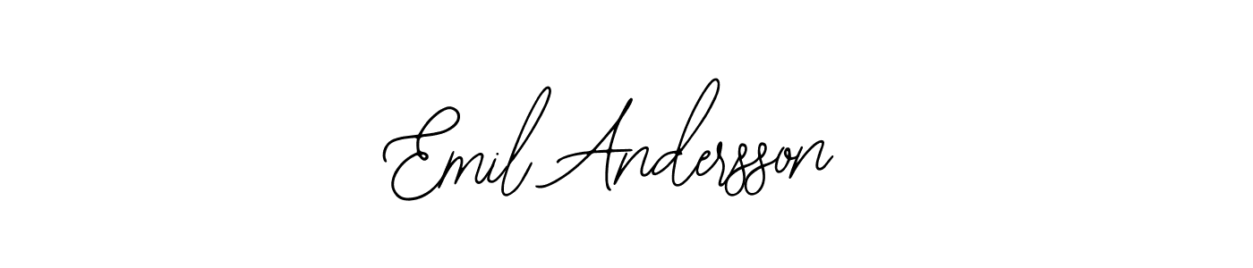 You should practise on your own different ways (Bearetta-2O07w) to write your name (Emil Andersson) in signature. don't let someone else do it for you. Emil Andersson signature style 12 images and pictures png