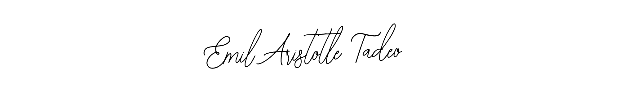 Create a beautiful signature design for name Emil Aristotle Tadeo. With this signature (Bearetta-2O07w) fonts, you can make a handwritten signature for free. Emil Aristotle Tadeo signature style 12 images and pictures png