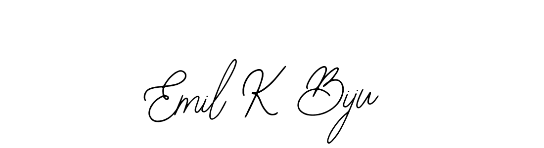 How to make Emil K Biju signature? Bearetta-2O07w is a professional autograph style. Create handwritten signature for Emil K Biju name. Emil K Biju signature style 12 images and pictures png