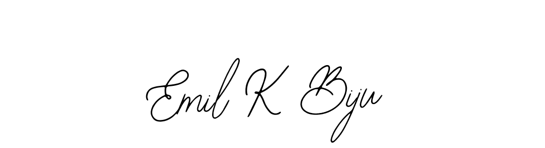 Also we have Emil K Biju name is the best signature style. Create professional handwritten signature collection using Bearetta-2O07w autograph style. Emil K Biju signature style 12 images and pictures png