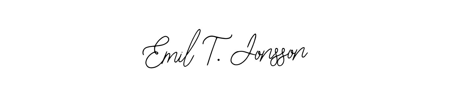 How to Draw Emil T. Jonsson signature style? Bearetta-2O07w is a latest design signature styles for name Emil T. Jonsson. Emil T. Jonsson signature style 12 images and pictures png