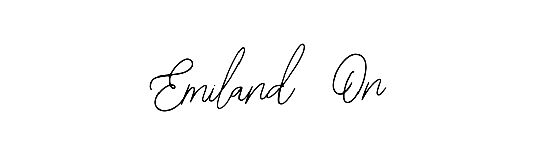 You should practise on your own different ways (Bearetta-2O07w) to write your name (Emiland  On) in signature. don't let someone else do it for you. Emiland  On signature style 12 images and pictures png