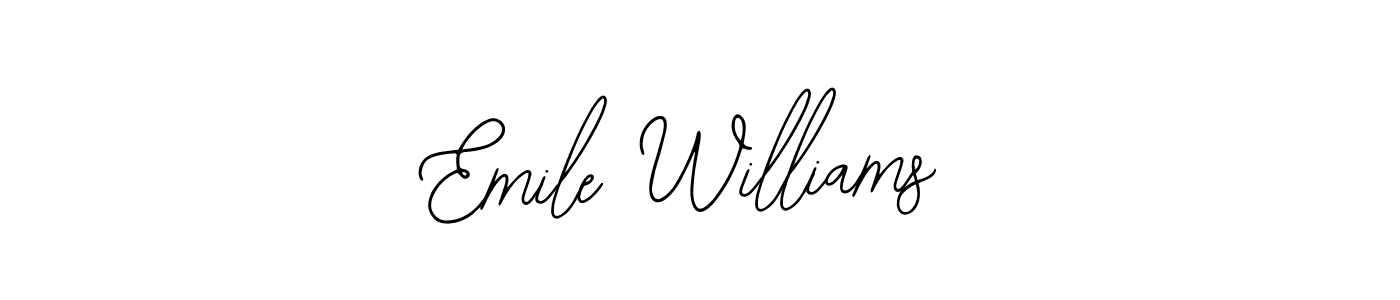 Bearetta-2O07w is a professional signature style that is perfect for those who want to add a touch of class to their signature. It is also a great choice for those who want to make their signature more unique. Get Emile Williams name to fancy signature for free. Emile Williams signature style 12 images and pictures png