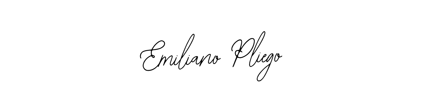 You should practise on your own different ways (Bearetta-2O07w) to write your name (Emiliano Pliego) in signature. don't let someone else do it for you. Emiliano Pliego signature style 12 images and pictures png