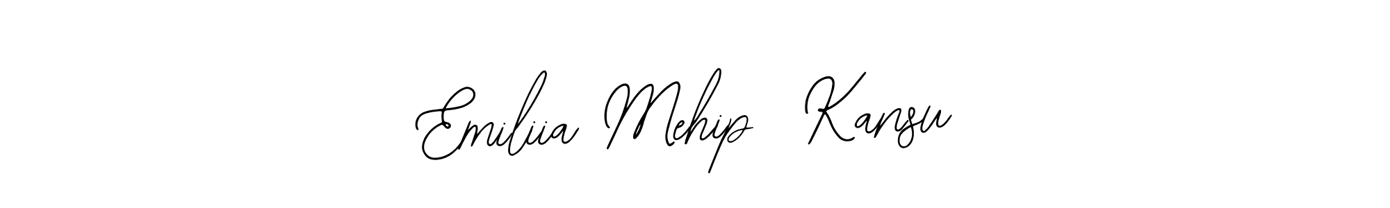 Make a beautiful signature design for name Emiliia Mehip  Kansu. With this signature (Bearetta-2O07w) style, you can create a handwritten signature for free. Emiliia Mehip  Kansu signature style 12 images and pictures png