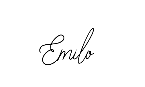 Design your own signature with our free online signature maker. With this signature software, you can create a handwritten (Bearetta-2O07w) signature for name Emilo. Emilo signature style 12 images and pictures png