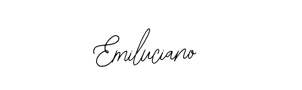 Use a signature maker to create a handwritten signature online. With this signature software, you can design (Bearetta-2O07w) your own signature for name Emiluciano. Emiluciano signature style 12 images and pictures png
