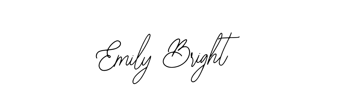 Use a signature maker to create a handwritten signature online. With this signature software, you can design (Bearetta-2O07w) your own signature for name Emily Bright. Emily Bright signature style 12 images and pictures png