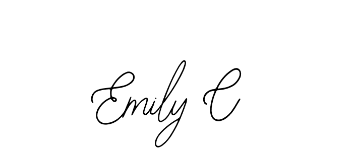 You should practise on your own different ways (Bearetta-2O07w) to write your name (Emily C) in signature. don't let someone else do it for you. Emily C signature style 12 images and pictures png