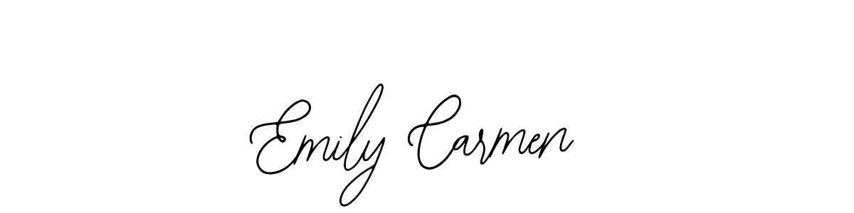 You should practise on your own different ways (Bearetta-2O07w) to write your name (Emily Carmen) in signature. don't let someone else do it for you. Emily Carmen signature style 12 images and pictures png