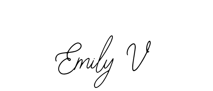 Emily V stylish signature style. Best Handwritten Sign (Bearetta-2O07w) for my name. Handwritten Signature Collection Ideas for my name Emily V. Emily V signature style 12 images and pictures png