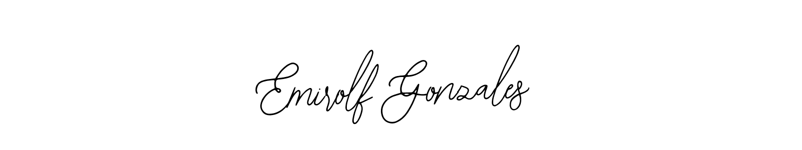 How to make Emirolf Gonzales signature? Bearetta-2O07w is a professional autograph style. Create handwritten signature for Emirolf Gonzales name. Emirolf Gonzales signature style 12 images and pictures png