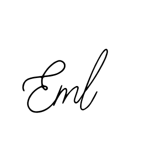 Similarly Bearetta-2O07w is the best handwritten signature design. Signature creator online .You can use it as an online autograph creator for name Eml. Eml signature style 12 images and pictures png