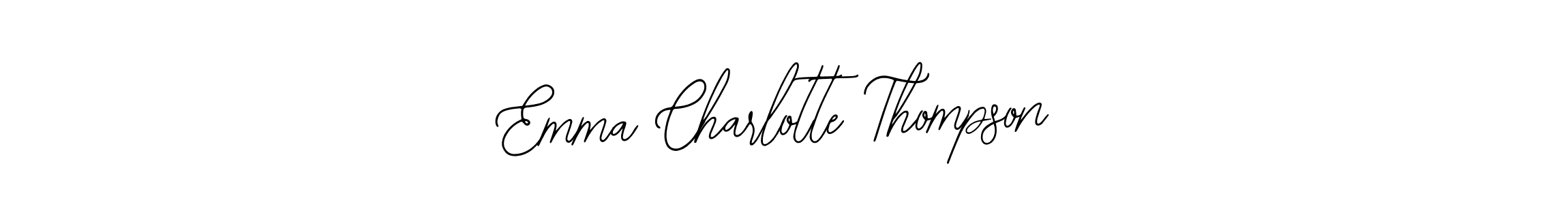 The best way (Bearetta-2O07w) to make a short signature is to pick only two or three words in your name. The name Emma Charlotte Thompson include a total of six letters. For converting this name. Emma Charlotte Thompson signature style 12 images and pictures png