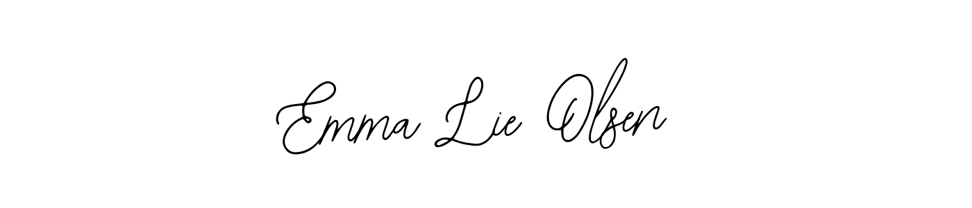 You should practise on your own different ways (Bearetta-2O07w) to write your name (Emma Lie Olsen) in signature. don't let someone else do it for you. Emma Lie Olsen signature style 12 images and pictures png