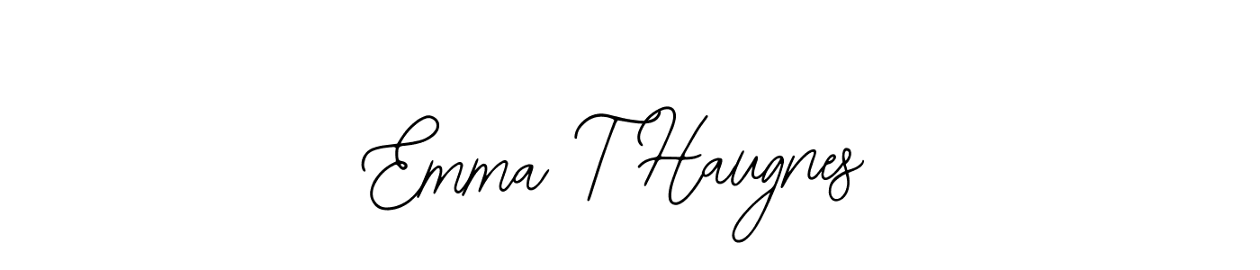 Also You can easily find your signature by using the search form. We will create Emma T Haugnes name handwritten signature images for you free of cost using Bearetta-2O07w sign style. Emma T Haugnes signature style 12 images and pictures png