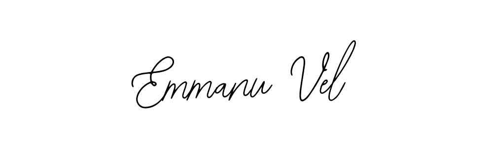 You should practise on your own different ways (Bearetta-2O07w) to write your name (Emmanu Vel) in signature. don't let someone else do it for you. Emmanu Vel signature style 12 images and pictures png