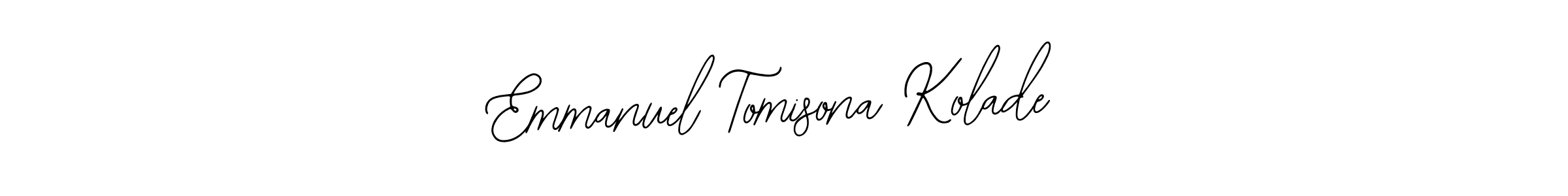 It looks lik you need a new signature style for name Emmanuel Tomisona Kolade. Design unique handwritten (Bearetta-2O07w) signature with our free signature maker in just a few clicks. Emmanuel Tomisona Kolade signature style 12 images and pictures png