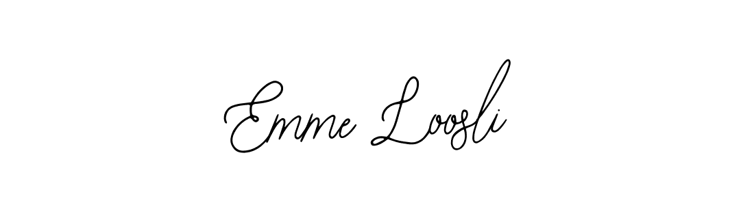 Bearetta-2O07w is a professional signature style that is perfect for those who want to add a touch of class to their signature. It is also a great choice for those who want to make their signature more unique. Get Emme Loosli name to fancy signature for free. Emme Loosli signature style 12 images and pictures png